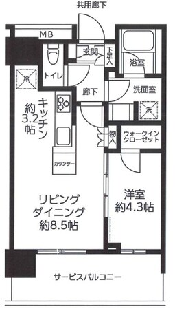 横浜駅 徒歩3分 17階の物件間取画像